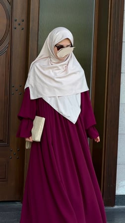 Premium Jakarlı Sare Büyük Boy Eşarp -Toz Pembe