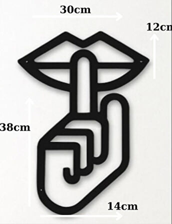 Sessizlik Temalı Lazer Kesim Duvar Dekoru