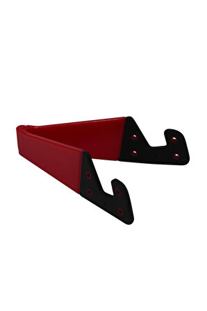 Telefon Tablet Standı V Model Kırmızı Beyaz Belirtilmemiş Akrilik