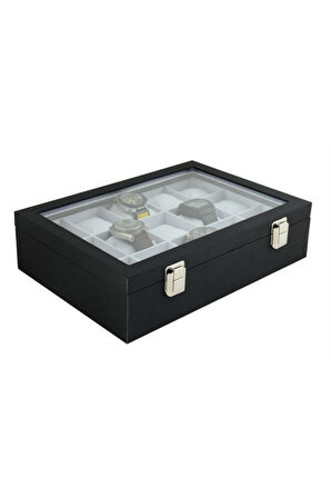 Saat Kutusu 15'li Siyah Içi Beyaz