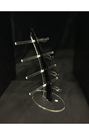 Gözlük Standı Pleksi Yelken Model 4'lü Siyah