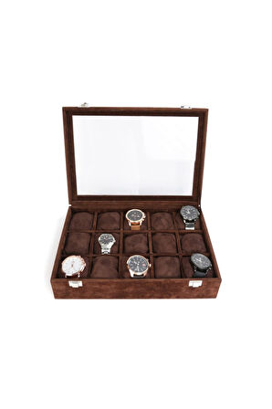 Saat Kutusu 15'li Alcantara Kahve