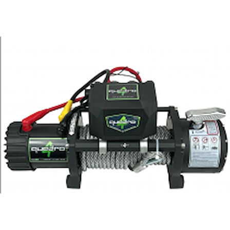 QUATRO 13500lb Çekiciler İçin Özel Üretim Çelik Halatlı Vinç / 12V