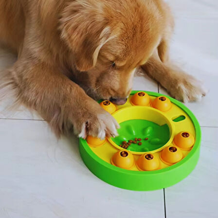TİNEKE Köpek ve Kedi İçin Zeka Geliştirici Yavaş Besleme Oyuncağı – Eğlenceli ve Sağlıklı Beslenme YEŞİL