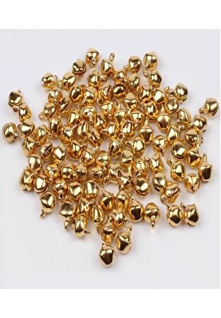 TİNEKE  50 Adet 12mm Gold Renk Kulplu Zil,çan,çıngırak,metal Amigurumi Zili,takı Aksesuar Yapımı