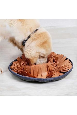 köpek yavaş besleme matı mama bulmaca matı - köpek interaktif oyuncağı kahverengi