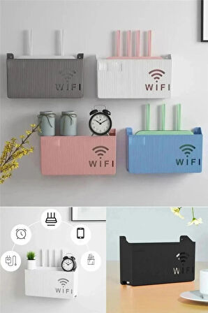 TİNEKE  Beyaz Wifi Kutusu Duvar Asılabilir Sigorta Ve Modem Saklama Kutusu 25x15x6 Cm