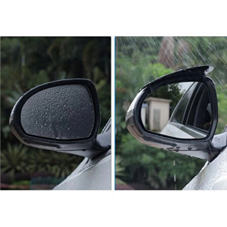 TİNEKE Araba Ayna Yağmur Koruyucu Siper Karbon Desenli