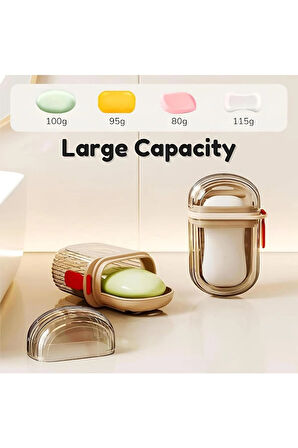 TİNEKE  Şeffaf Kutu Şeklinde Plastik Katı Sabunluk Pratik Kullanımlı Hijyenik Banyo Sabun Kabı 1 ADET