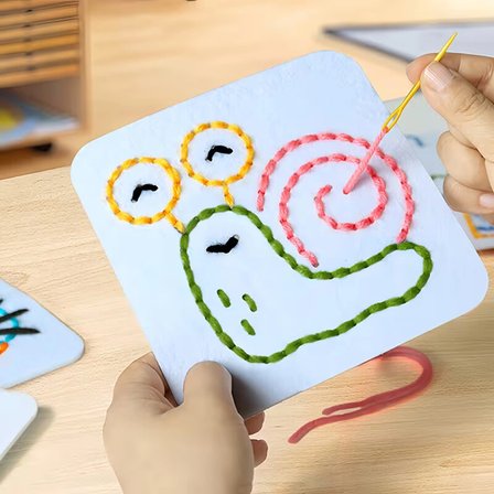 TİNEKE Keçe'den 10 Adet El İşi Dikiş Kiti Desenli Kolay ve Eğlenceli Hobi Eğitici Öğretici