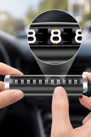 TİNEKE Metal Kasa Araç İçi Telefon Numaratör Çevirmeli Gizlenebilir Park Telefon Numarası Aparatı
