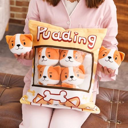 TİNEKE 8’li Peluş Kedi Yastığı Seti – Minik Yumuşak Kedi Oyuncağı ve Uyku Arkadaşı SARI