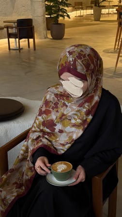 Pamuklu Garden Desen Şal-Mürdüm