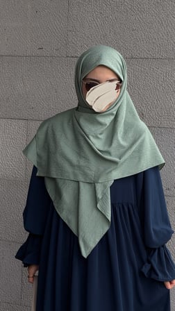 Premium Jakarlı Hüma Büyük Boy Eşarp -Çağla
