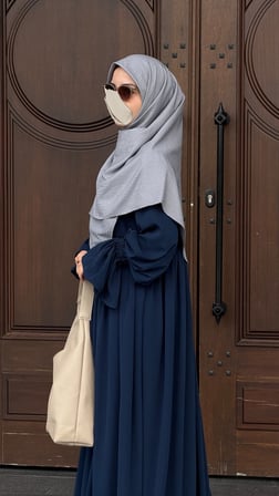 Premium Jakarlı Hüma Büyük Boy Eşarp-Füme