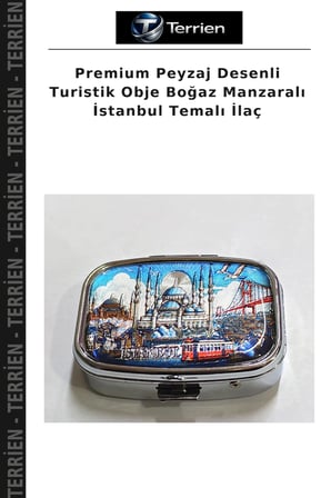 Premium Peyzaj Desenli Turistik Obje Boğaz Manzaralı İstanbul Temalı