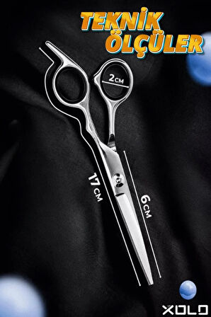 Titanyum Ayar Vidalı Düz Gri Grey Saç Kesim Makası | Profesyonel Kuyruklu Makas XLQ515GREY