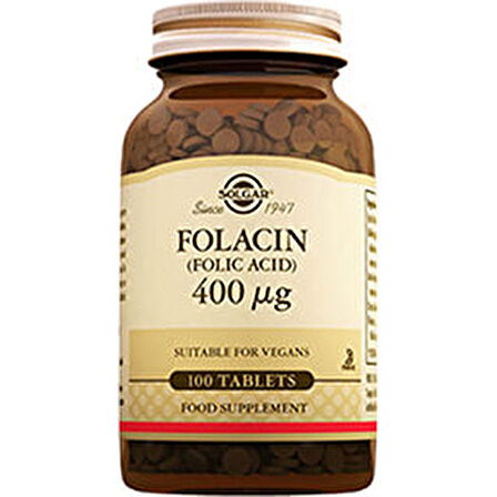 Folic Acid (Folacin) 100 Tablet  (  1  Adet  )