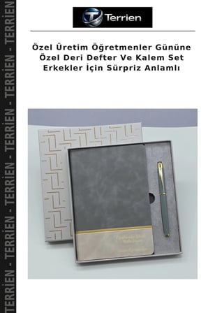 Özel Üretim Öğretmenler Gününe Özel Deri Defter Ve Kalem Set Erkekler İçin Sürpriz Anlamlı