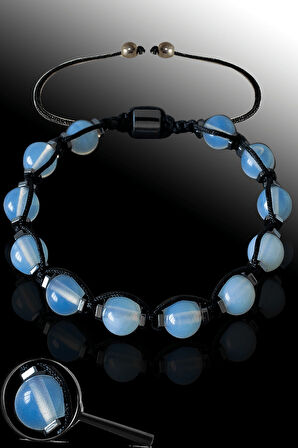 Sertifikalı AAA+ Kalite Gerçek Ay Taşı Bileklik - Ayarlamalı