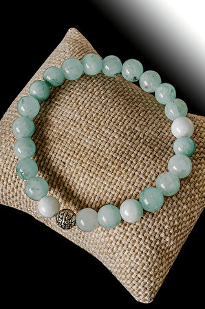 Sertifikalı Gerçek Akuamarin Taşı Bileklik - Gümüş Aparatlı