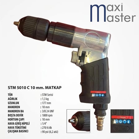 Maxi Master QX10MM Havalı Matkap Sağ-Sol