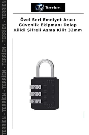 Özel Seri Emniyet Aracı Güvenlik Ekipmanı Dolap Kilidi Şifreli Asma Kilit 32mm