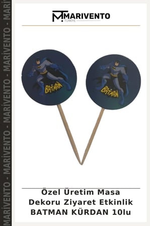 Özel Üretim Masa Dekoru Ziyaret Etkinlik BATMAN KÜRDAN 10lu