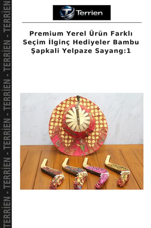 Premium Yerel Ürün Farklı Seçim İlginç Hediyeler Bambu Şapkali Yelpaze Sayang:1