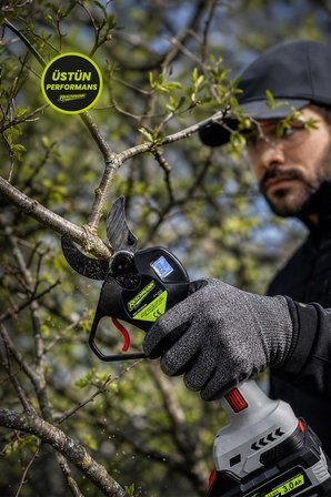 R-9908-9108 3lü Set Şarjlı Testere ve Budama Makası ve 2 Metre Teleskobik Uzatma Kolu (21V - 3.0 Ah - Dijital Göstergeli)