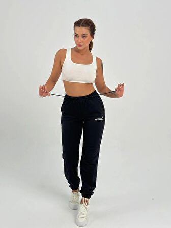 Maison La Femme Kadın Yüksek Bel Lastikli Lacivert Eşofman Altı