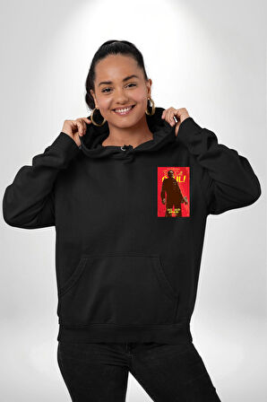Better Call Saul Dizi  Erkek Kadın Siyah Ön Sırt Baskılı Kapüşonlu Sweatshirt Hoodie