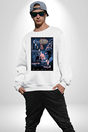 Kazablanka Klasik Film Afişi İngrid Bergman Erkek Kadın Unisex Dijital Baskılı Beyaz Sweatshirt