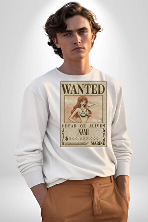 Naruto Manga Görünmez Danscılar Erkek Kadın Unisex Dijital Baskılı Beyaz Sweatshirt
