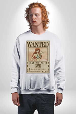 Naruto Manga Görünmez Danscılar Erkek Kadın Unisex Dijital Baskılı Beyaz Sweatshirt