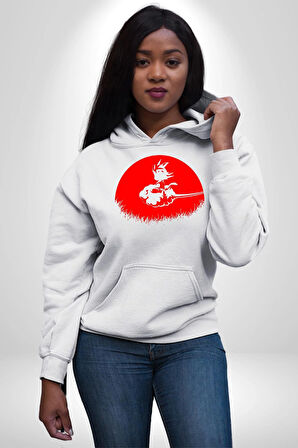 Anime Dragon Ball Goku Ejderha Erkek Kadın Beyaz Dijital Baskılı Kapüşonlu Sweatshirt Hoodie