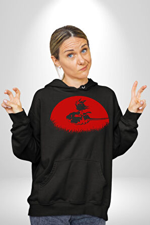 Anime Dragon Ball Goku Ejderha Erkek Kadın Siyah Dijital Baskılı Kapüşonlu Sweatshirt Hoodie