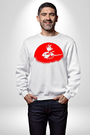 Anime Dragon Ball Goku Ejderha Erkek Kadın Unisex Dijital Baskılı Beyaz Sweatshirt