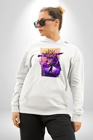Dragon Ball Şimlek Anime  Erkek Kadın Beyaz Dijital Baskılı Kapüşonlu Sweatshirt Hoodie