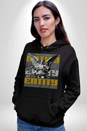 Sokak Style Ebeveyn Danışmanlığı Sanat Karma Erkek Kadın Siyah Dijital Baskılı Kapüşonlu Sweatshirt Hoodie