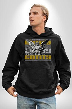 Sokak Style Ebeveyn Danışmanlığı Sanat Karma Erkek Kadın Siyah Dijital Baskılı Kapüşonlu Sweatshirt Hoodie