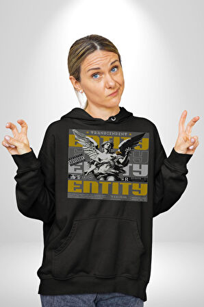Sokak Style Ebeveyn Danışmanlığı Sanat Karma Erkek Kadın Siyah Dijital Baskılı Kapüşonlu Sweatshirt Hoodie