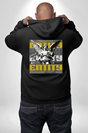 Sokak Style Ebeveyn Danışmanlığı Sanat Karma Erkek Kadın Siyah Ön Sırt Baskılı Kapüşonlu Sweatshirt Hoodie
