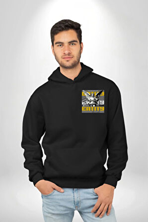 Sokak Style Ebeveyn Danışmanlığı Sanat Karma Erkek Kadın Siyah Ön Sırt Baskılı Kapüşonlu Sweatshirt Hoodie
