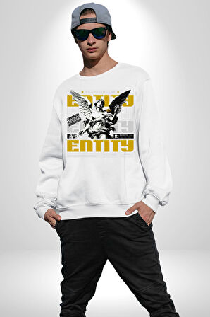 Sokak Style Ebeveyn Danışmanlığı Sanat Karma Erkek Kadın Unisex Dijital Baskılı Beyaz Sweatshirt