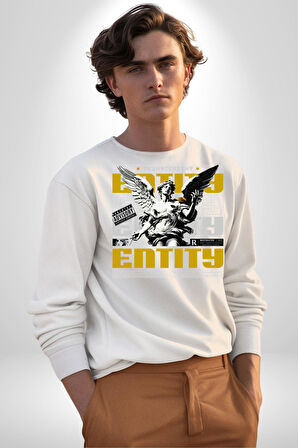 Sokak Style Ebeveyn Danışmanlığı Sanat Karma Erkek Kadın Unisex Dijital Baskılı Beyaz Sweatshirt