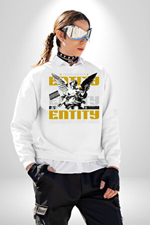 Sokak Style Ebeveyn Danışmanlığı Sanat Karma Erkek Kadın Unisex Dijital Baskılı Beyaz Sweatshirt