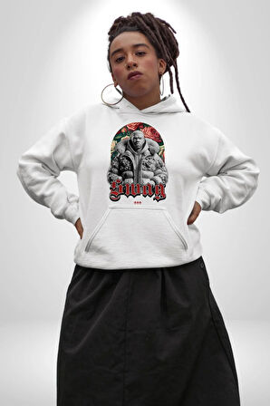 Sınırları Zorlayın  Erkek Kadın Beyaz Dijital Baskılı Kapüşonlu Sweatshirt Hoodie