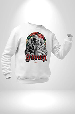 Sınırları Zorlayın  Erkek Kadın Unisex Dijital Baskılı Beyaz Sweatshirt