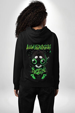 Harvey Duckman Bilim Kurgu, Fantezi Korku Erkek Kadın Siyah Ön Sırt Baskılı Kapüşonlu Sweatshirt Hoodie